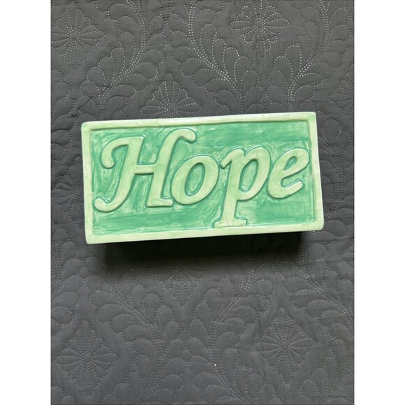 Faith & Hope Homemade Hand Painted Tea light Holder Arts Crafts Home Decor Accen - Picture 6 of 8